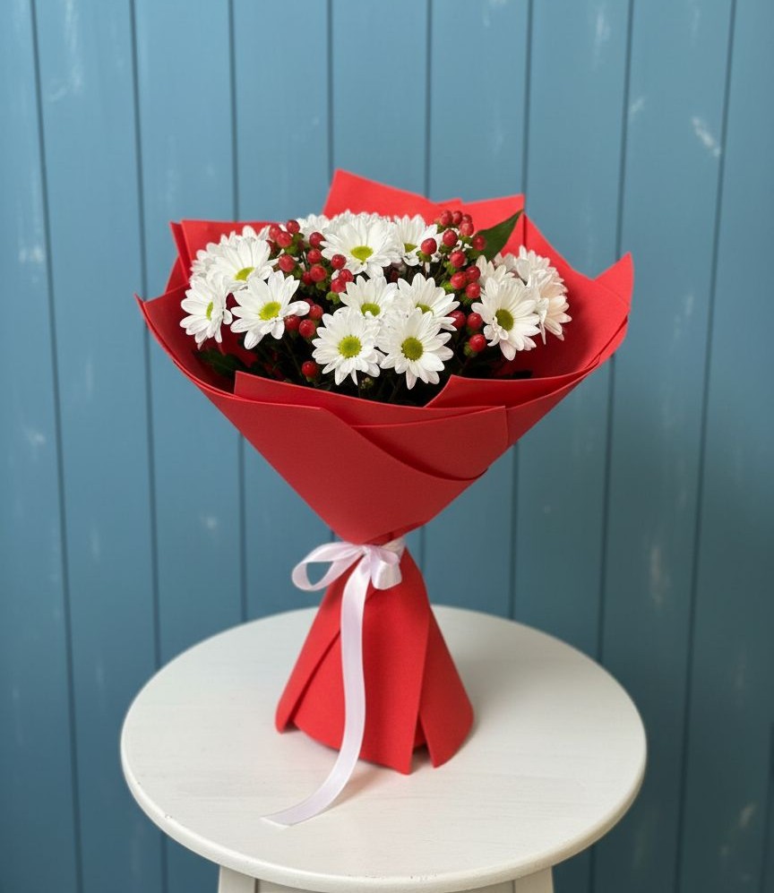 Букет цветов из: Хризантемы в Русско-Высоцкое