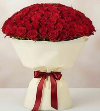 Букет 101 Красная роза Милано в Русско-Высоцкое