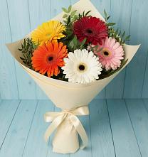 Букет цветов из:  Герберы в Русско-Высоцкое
