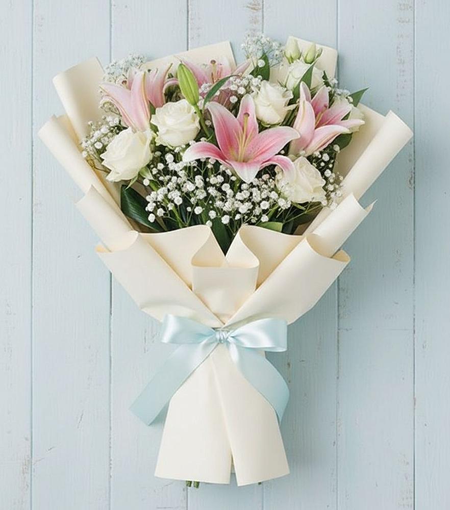 Букет цветов из: Лилии в Русско-Высоцкое