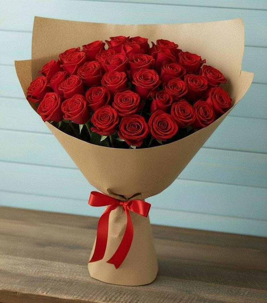 Букет Красные розы Милано в Русско-Высоцкое