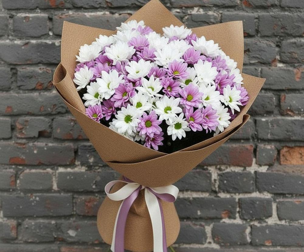 Букет цветов из: Хризантемы в Русско-Высоцкое
