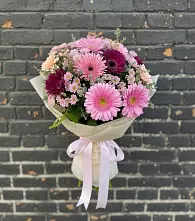 Букет цветов из:  Герберы и Хризантемы #REPLACE_PRED# Русско-Высоцкое