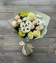 Букет цветов из:  Альстромерии, Розы и Хризантемы #REPLACE_PRED# Русско-Высоцкое