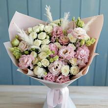 Букет цветов из:  Альстромерии и Розы в Русско-Высоцкое